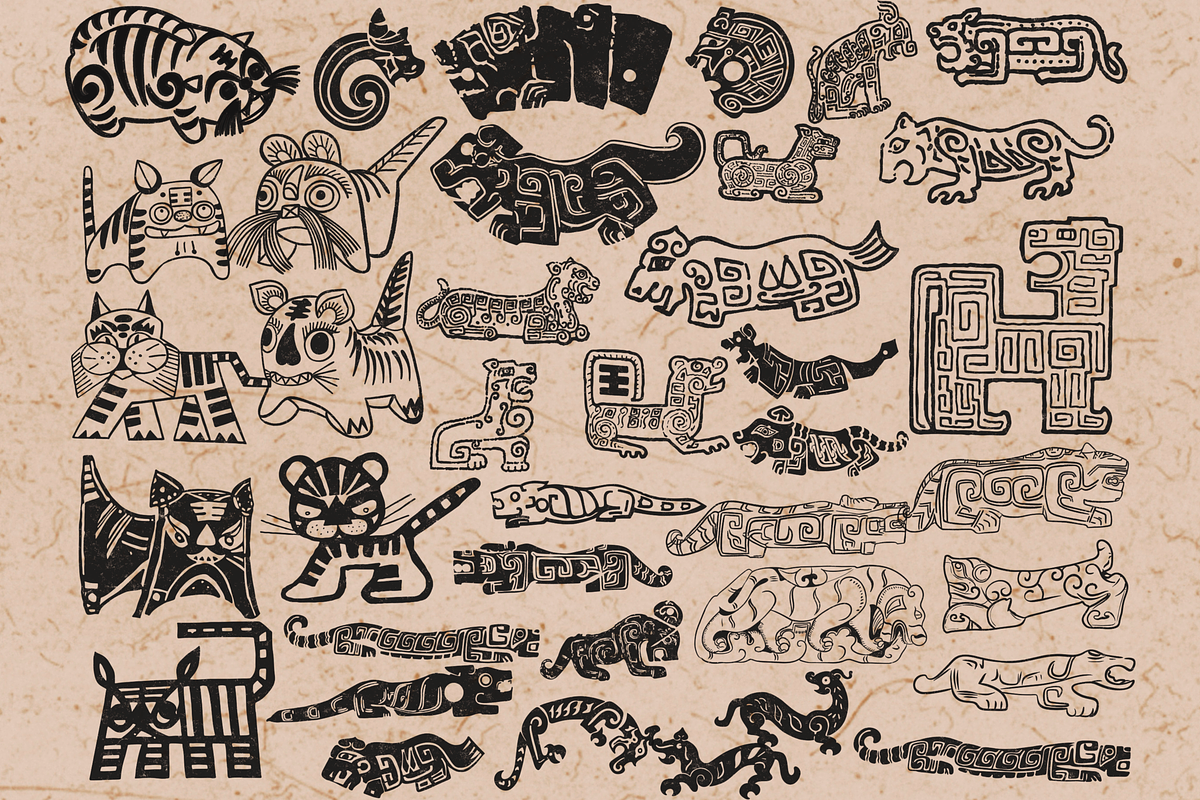Tiger Procreate Stamps., a Brush Add-On by TheWhiteCatLab (Photo 4 of 7)