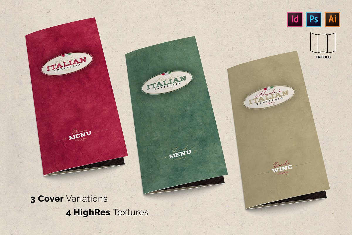 Italian Trattoria Menu, a Flyer Template by easytemplates.store (Photo 3 of 4)