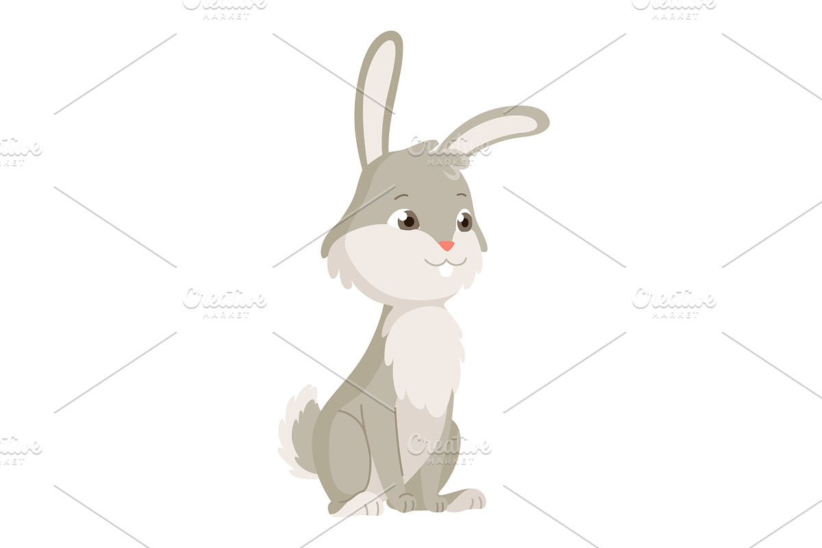 Cartoon rabbit. Bunny pet silhouette, an Animal Illustration by the8monkey