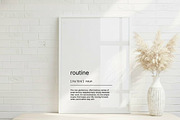 Routine Motivational Decor Poster, a Decorative Illustration by YG STUDIO (Thumbnail 1 of 6)