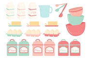 Mint & Coral Baking Clipart, an Illustration by Amanda Ilkov (Thumbnail 4 of 4)