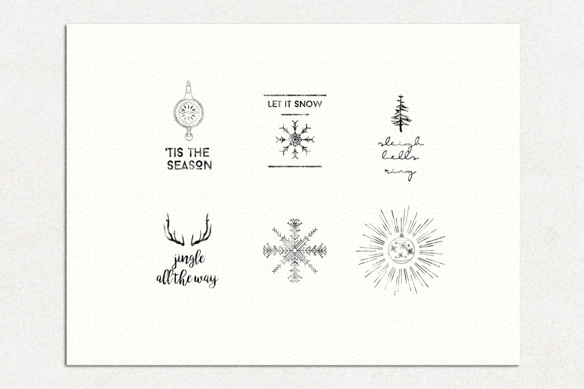 Vintage Christmas Card Badges Pack, a Templates & Theme by Aloha Philly (Photo 5 of 6)