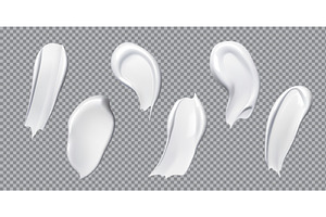 Realistic white cream swatch, a Healthcare Illustration by Buch&Bee
