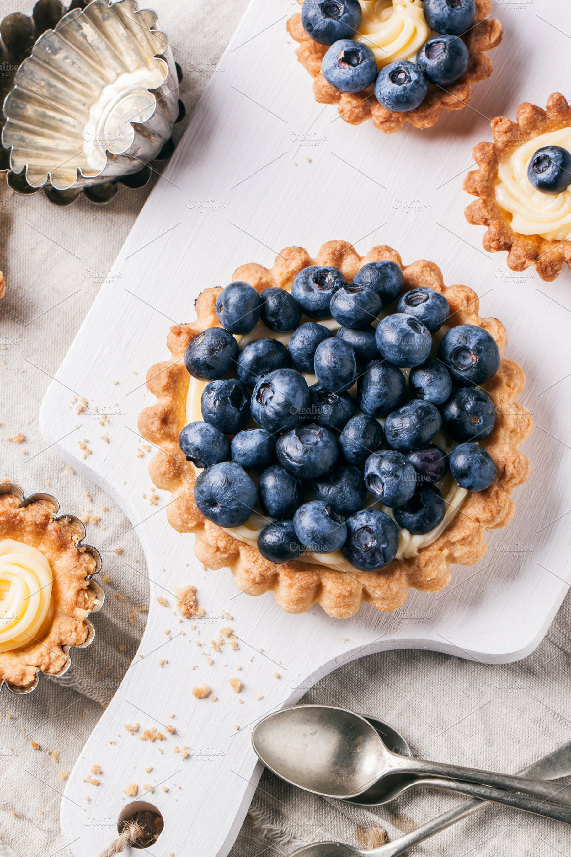 Blueberry tart stock photo containing cake and pie