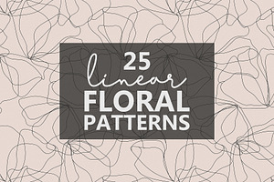 Set of 25 Floral Linear Patterns