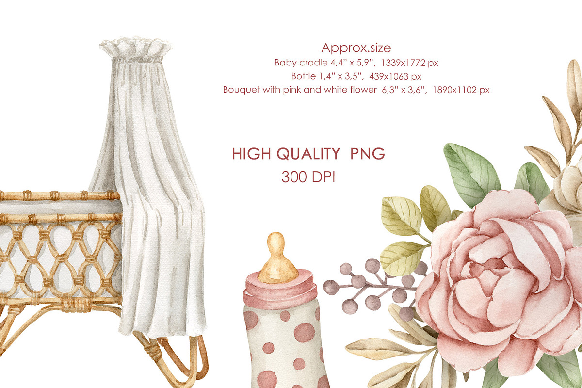 Watercolor boho nursery clipart, an Illustration by AquarelleSpace (Photo 4 of 5)