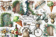 Antique Italian Summer Clipart, an Illustration by Designking (Thumbnail 1 of 4)