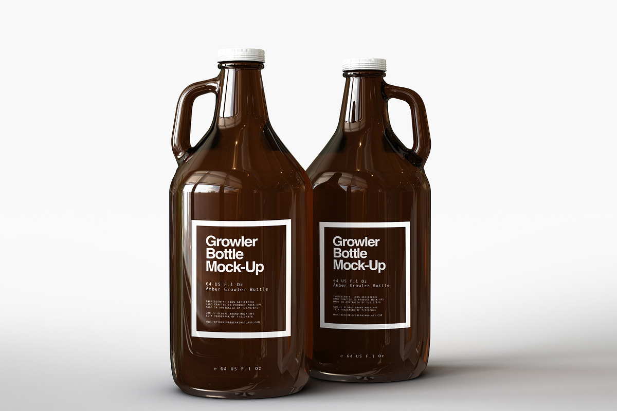 Growler Beer Bottle Mock-Up, a Household Mockup by TSOBG (Photo 14 of 33)