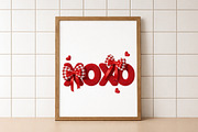 Cute XOXO Bow PNG, an Illustration by DreamArtGraphic (Thumbnail 3 of 4)
