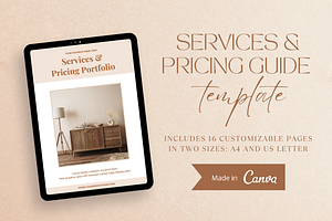 Services & Pricing Guide Canva, a Templates & Theme by The Chaos Project