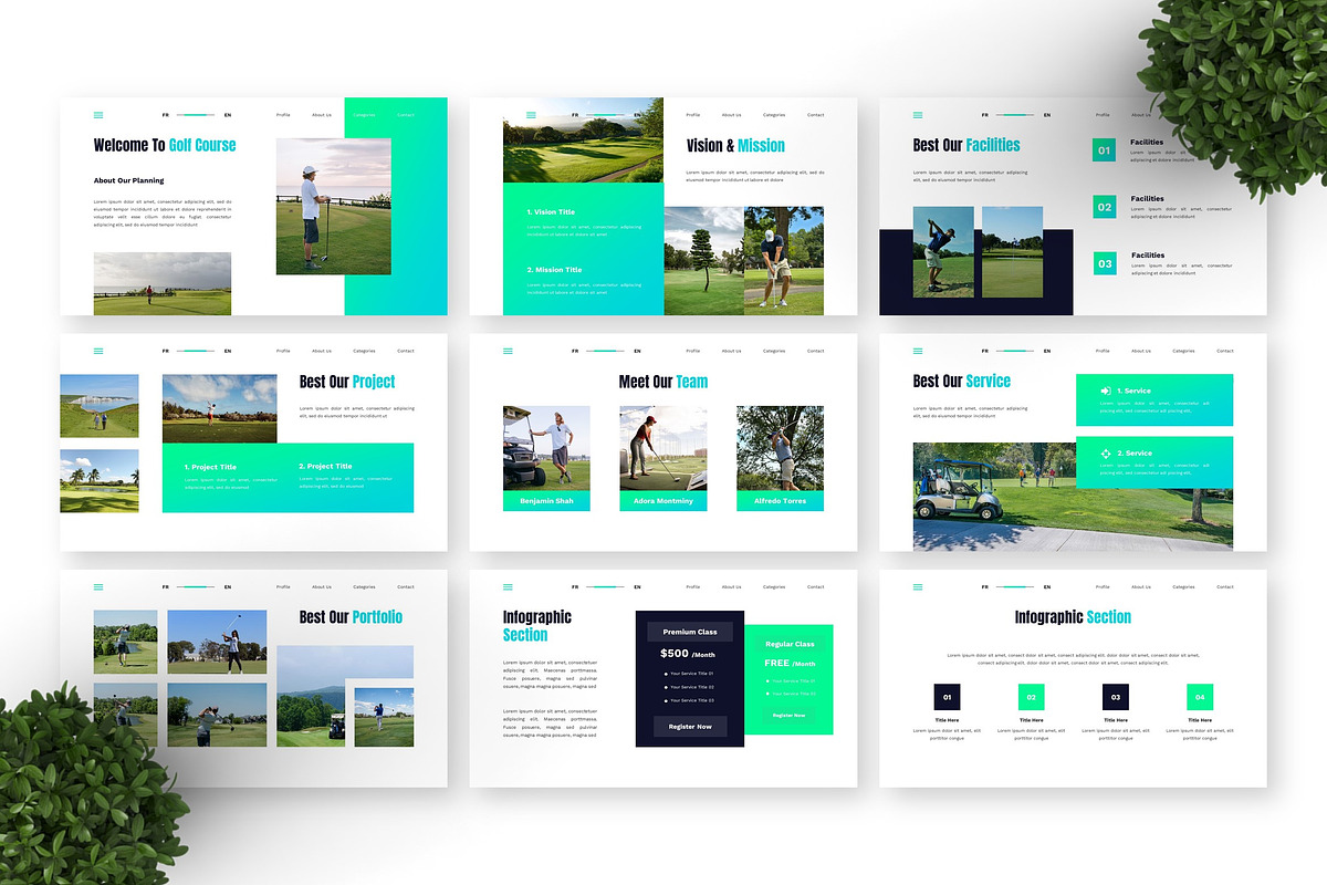 Golf Course - Sport Google Slide, a Presentation Template by Deepslide Studio (Photo 2 of 6)