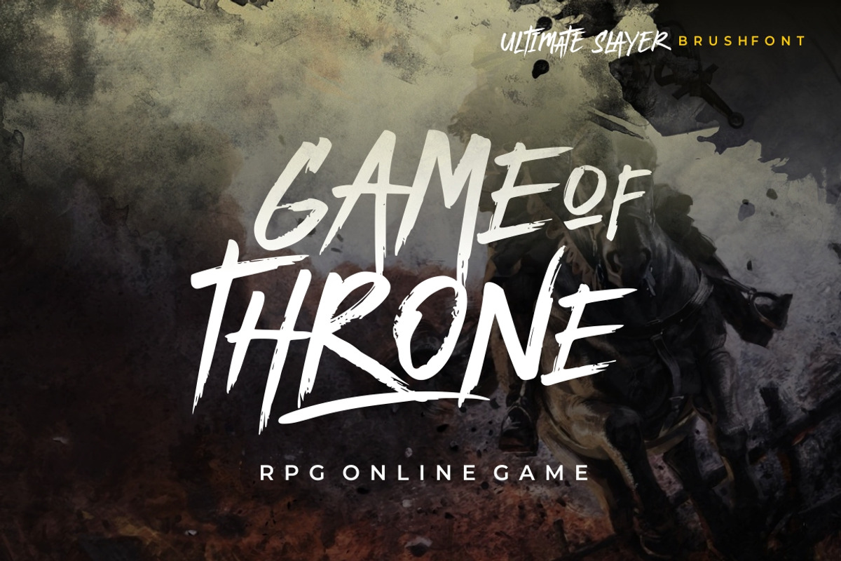 ULTIMATE SLAYER - Handbrush Font preview 3