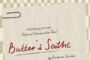 Butter's Scothc Natural Handwritten, a Handwritten Font by Pinakiaa Studios (Thumbnail 1 of 14)