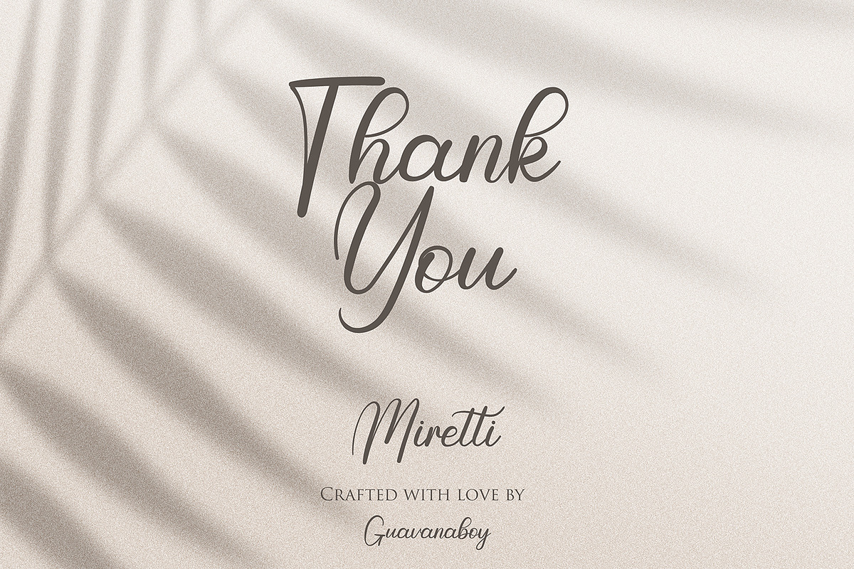 Miretti - Aesthetic Handwritten Font, a Script Font by Guavanaboy (Photo 8 of 8)