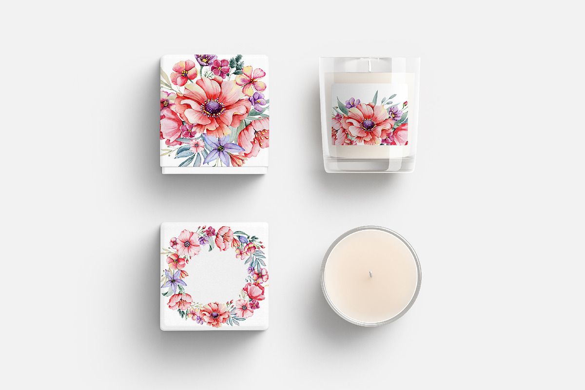 Watercolor wildflowers set, an Illustration by Artmanata (Photo 20 of 26)