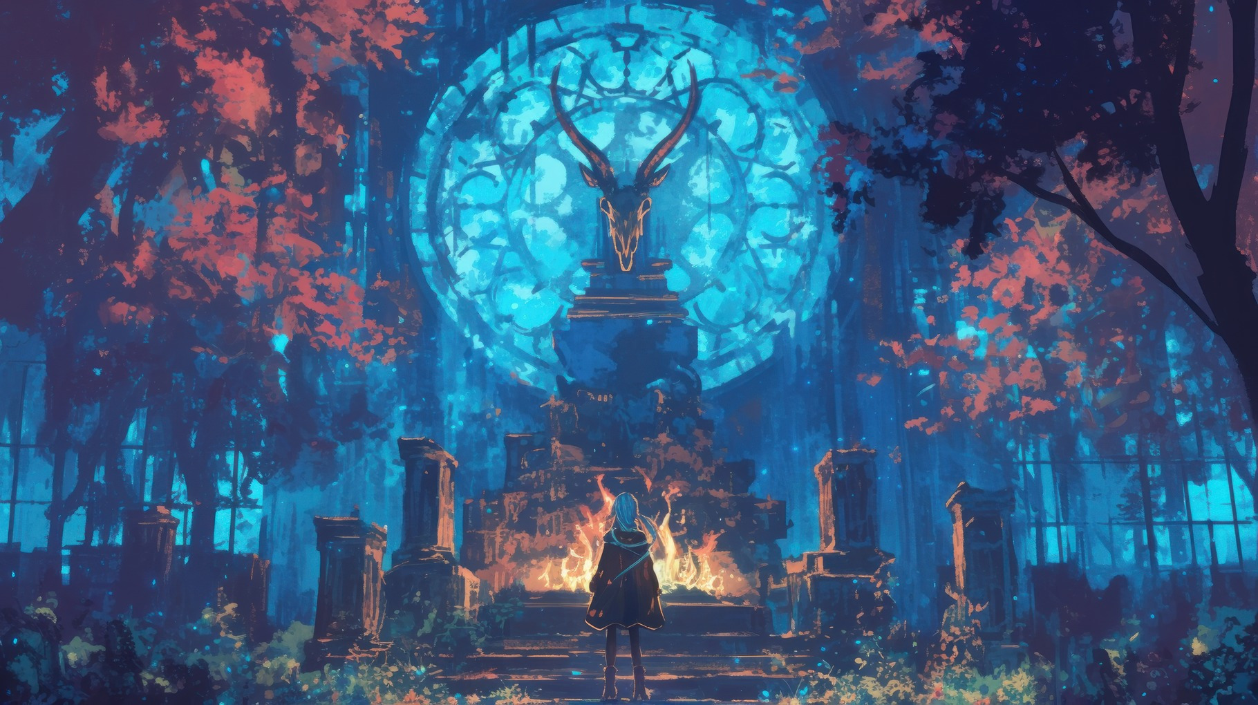 satanic cult and altar in the forest, a Photo by Pictures for you!!!!!!!!!