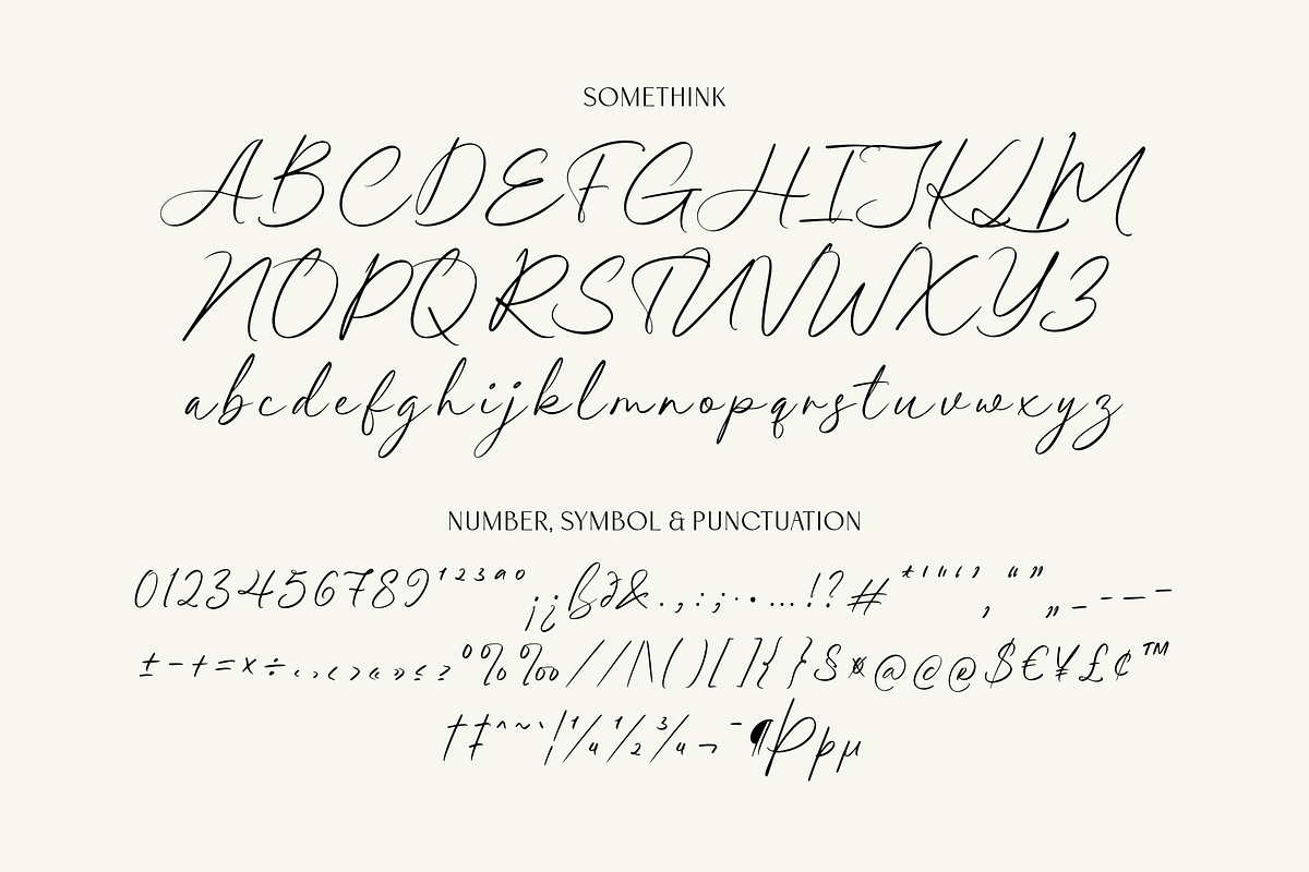 Somethink - A Handwritten Font, a Handwritten Font by Ainun Jinan (Photo 8 of 10)