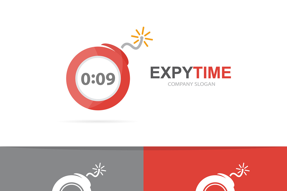 Timer and bomb logo combination, a Branding & Logo Template by GraphiShop