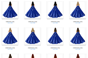 Princess Dress Quince Gown Clipart, an Illustration by Blissful Pixels (Thumbnail 2 of 2)