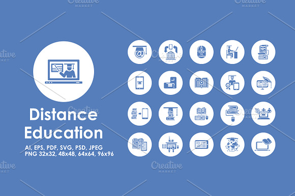 Distance Learning Icon