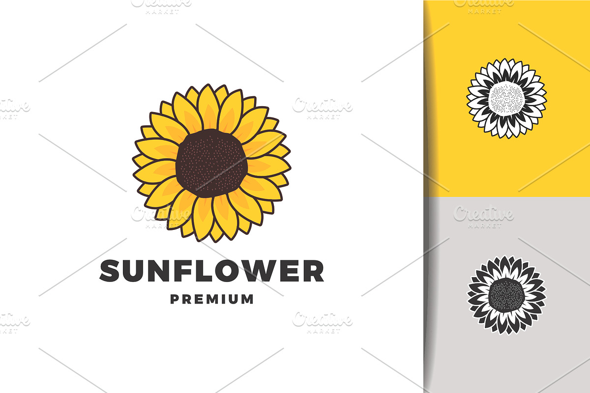 Sunflower Logo Floral Nature Icon, a Branding & Logo Template by mesuka (Photo 2 of 2)