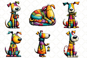 Whimsical Christmas Dog Clipart, an Illustration by Black Bird Studio (Thumbnail 5 of 6)