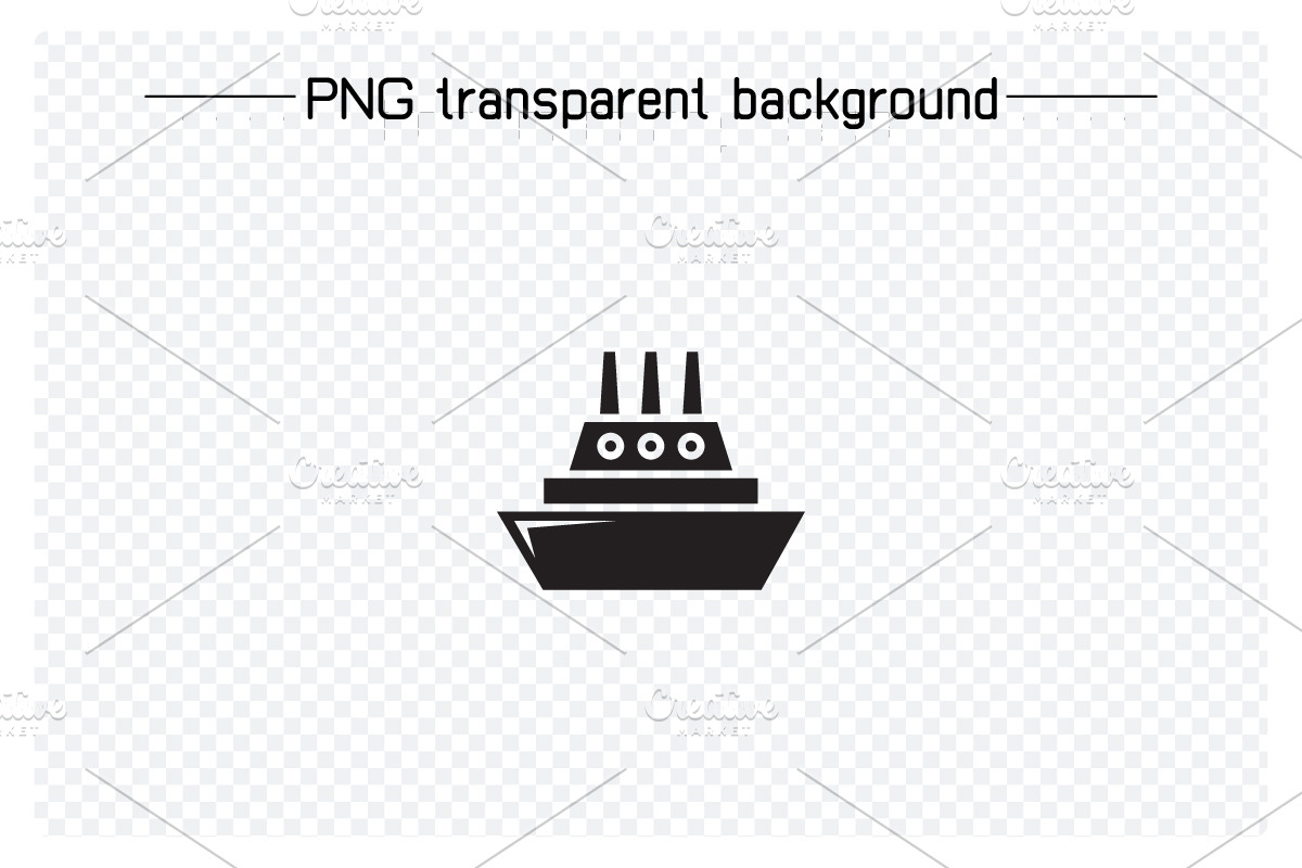 Ship and Cruise Solid Icons, a Transportation Illustration by Designfour (Photo 5 of 7)