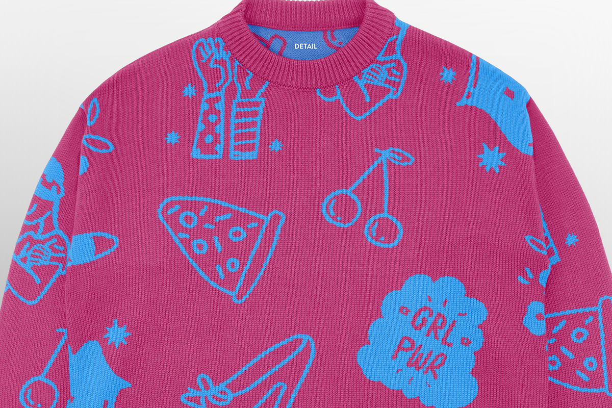 Realistic Knitted Crewneck Mockup 2, an Apparel Mockup by Uncentrifuged Pressure (Photo 11 of 12)