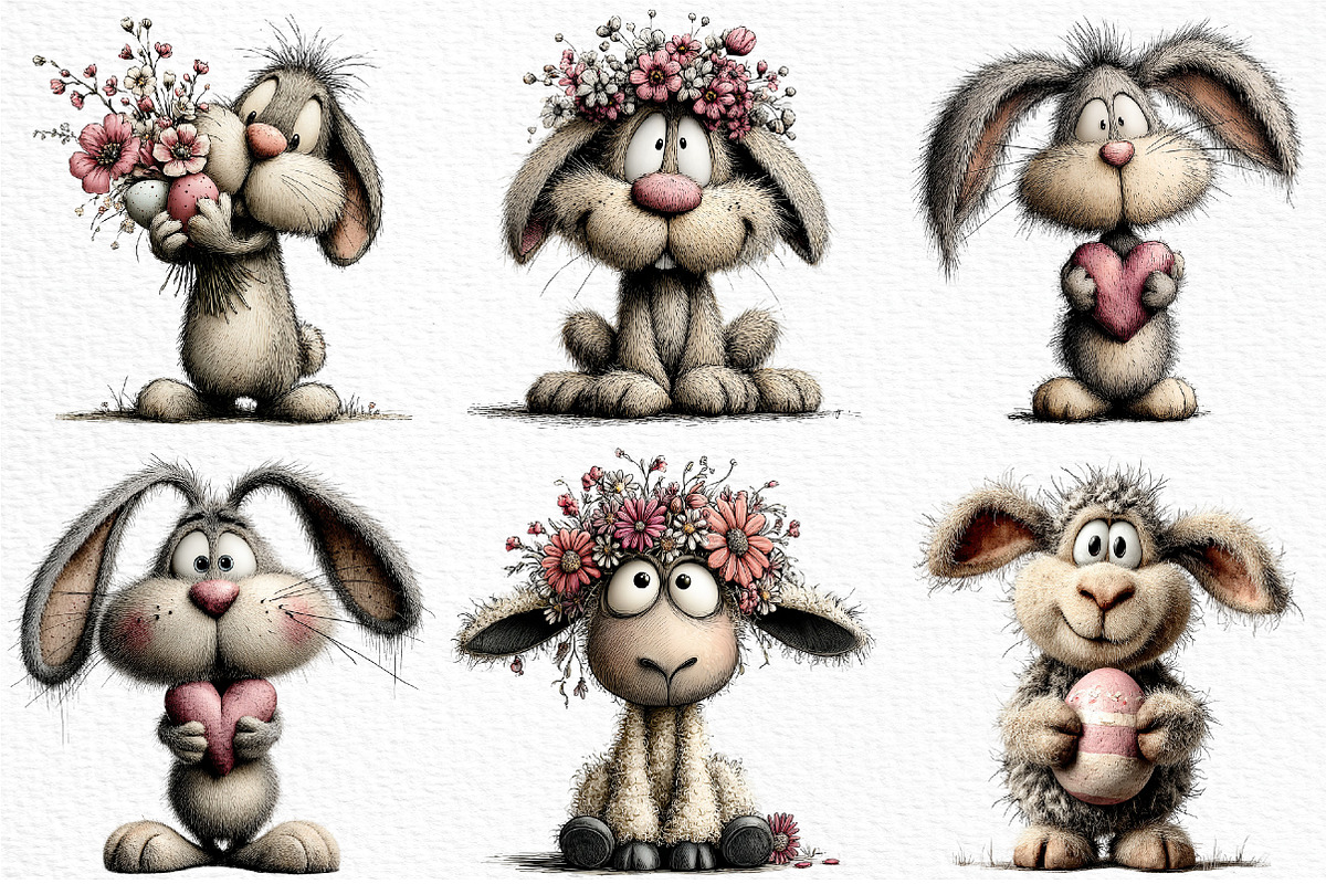 Cute Easter Clipart, an Illustration by Craft Nest (Photo 4 of 11)