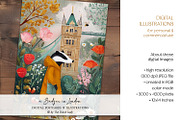 A Badger In London Postcard Set, an Animal Illustration by The Dutch Lady Designs (Thumbnail 3 of 7)