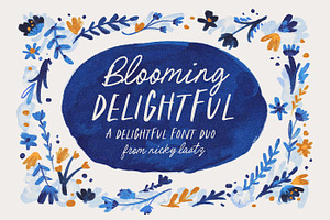 Blooming Delightful Font Duo