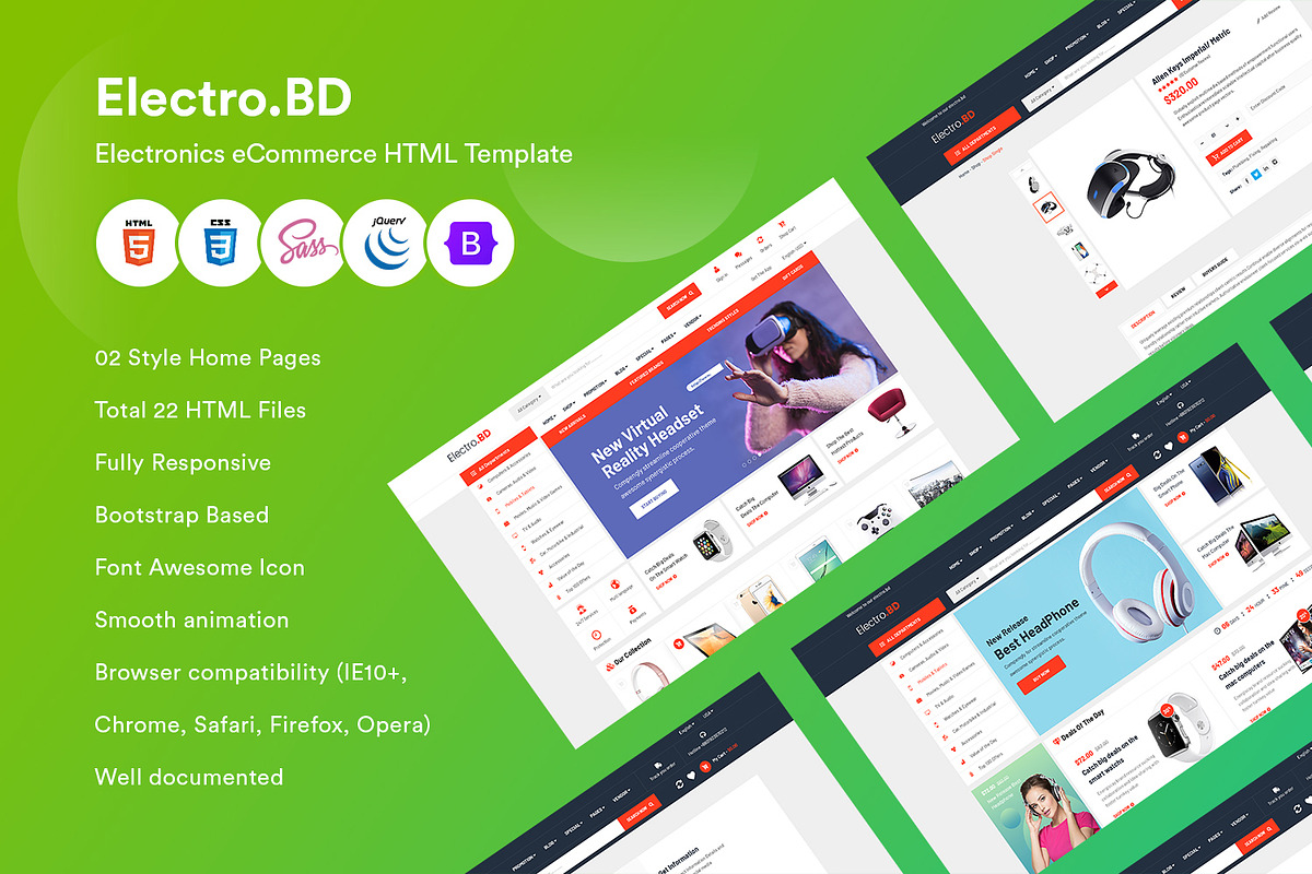 Electronics eCommerce HTML Template, a HTML Template by CodexCoder Themes