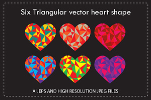 Triangular vector heart shape
