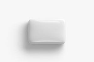 Rectangular Button Badge 3D Model