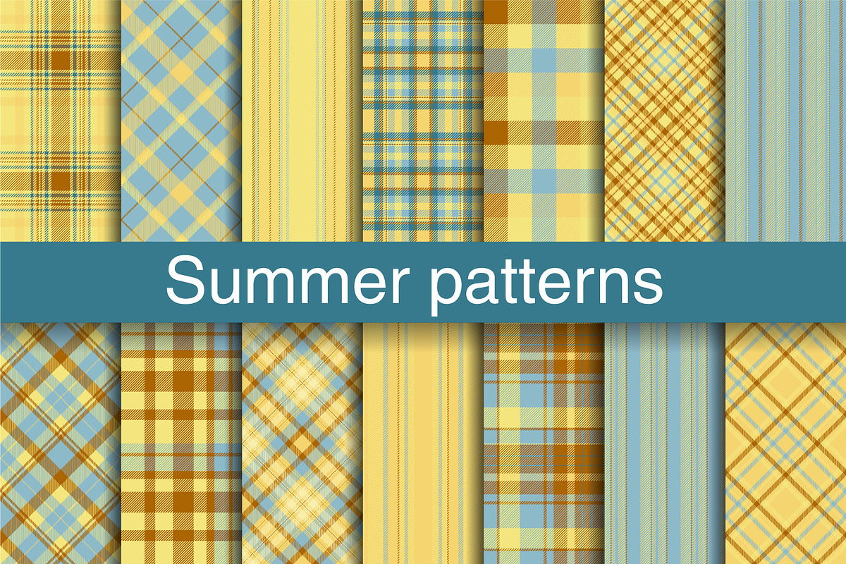 #38 Summer Pattern Plaids EPS + JPG, a Pattern Graphic by Plaid4You (Photo 1 of 10)