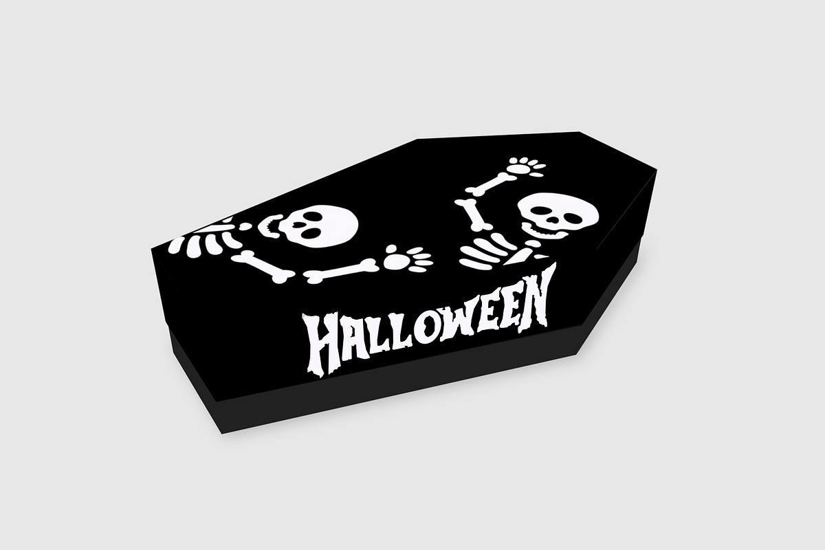 Halloween coffin favor-3d papercraft, a Print Template by PAPER amaze (Photo 3 of 4)