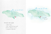 Watercolor Map of Jamaica, a Graphic by Beloved Paper (Thumbnail 4 of 6)