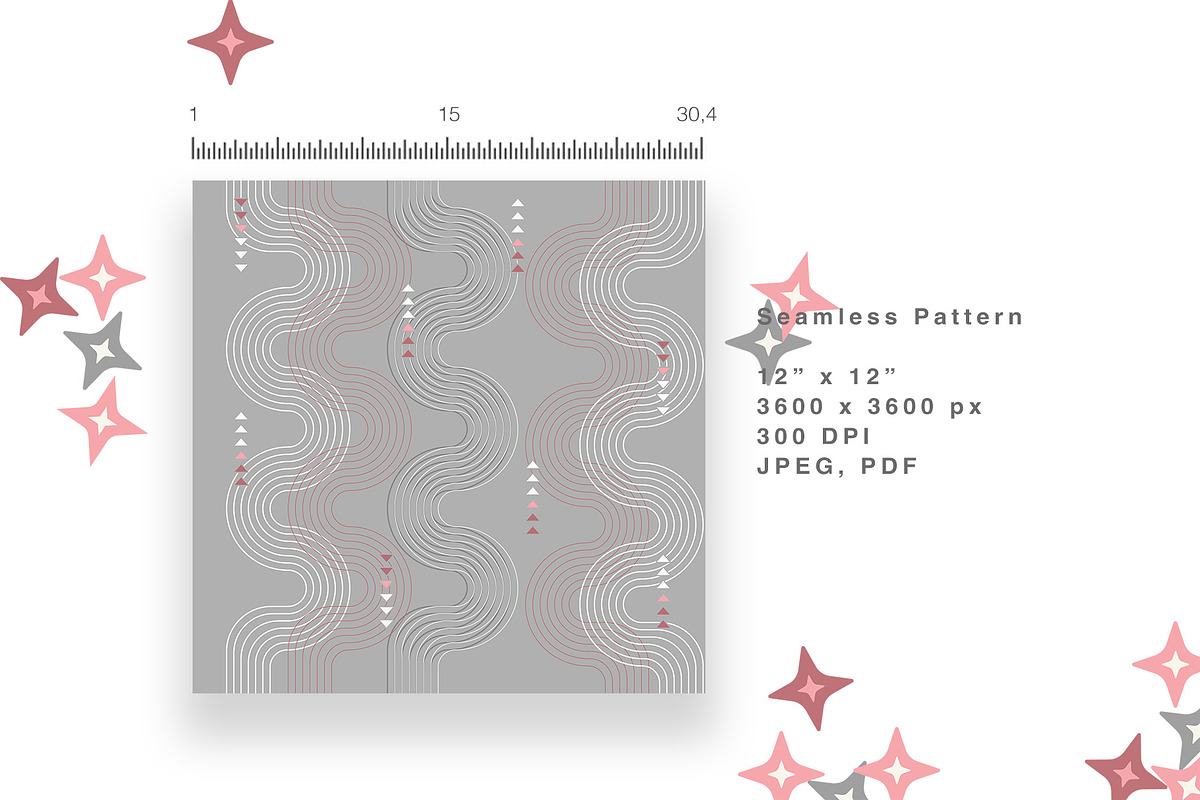 Retro Muse – Geometric Seamless Set, a Pattern Graphic by StudioCitra (Photo 6 of 8)