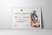 Carpenter Training Certificate, a Stationery Template by DesignDevisers (Thumbnail 6 of 10)