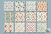 Watercolor Christmas Holiday, a Pattern Graphic by Fine Purple Elephant (Thumbnail 5 of 5)