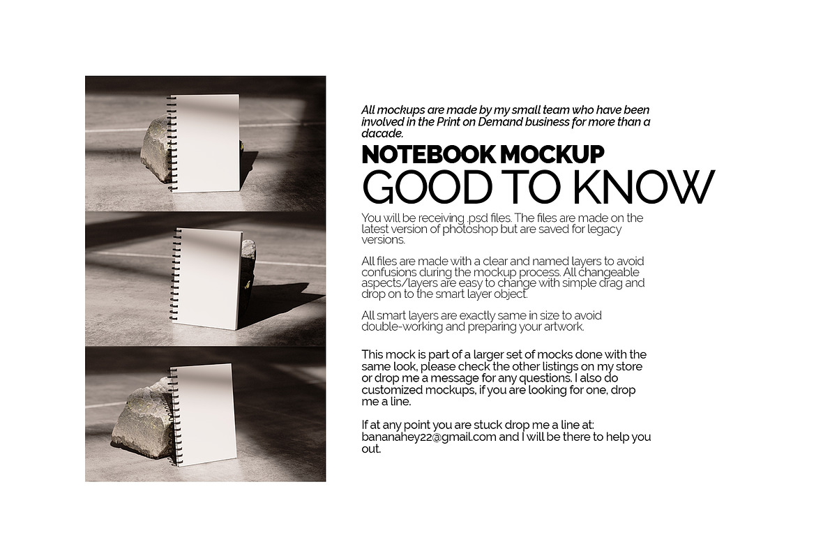 Spiral Notebook Mockup – Concreto 3, a Merchandise Mockup by Banana Mockups (Photo 5 of 5)