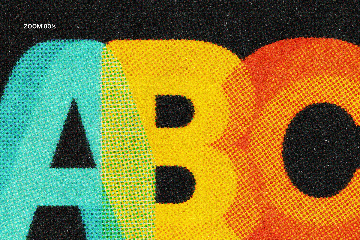 Colorful Halftone Template, a Layer Style Add-On by Design Squad