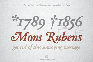 Archive Garamond Bold Italic Pro