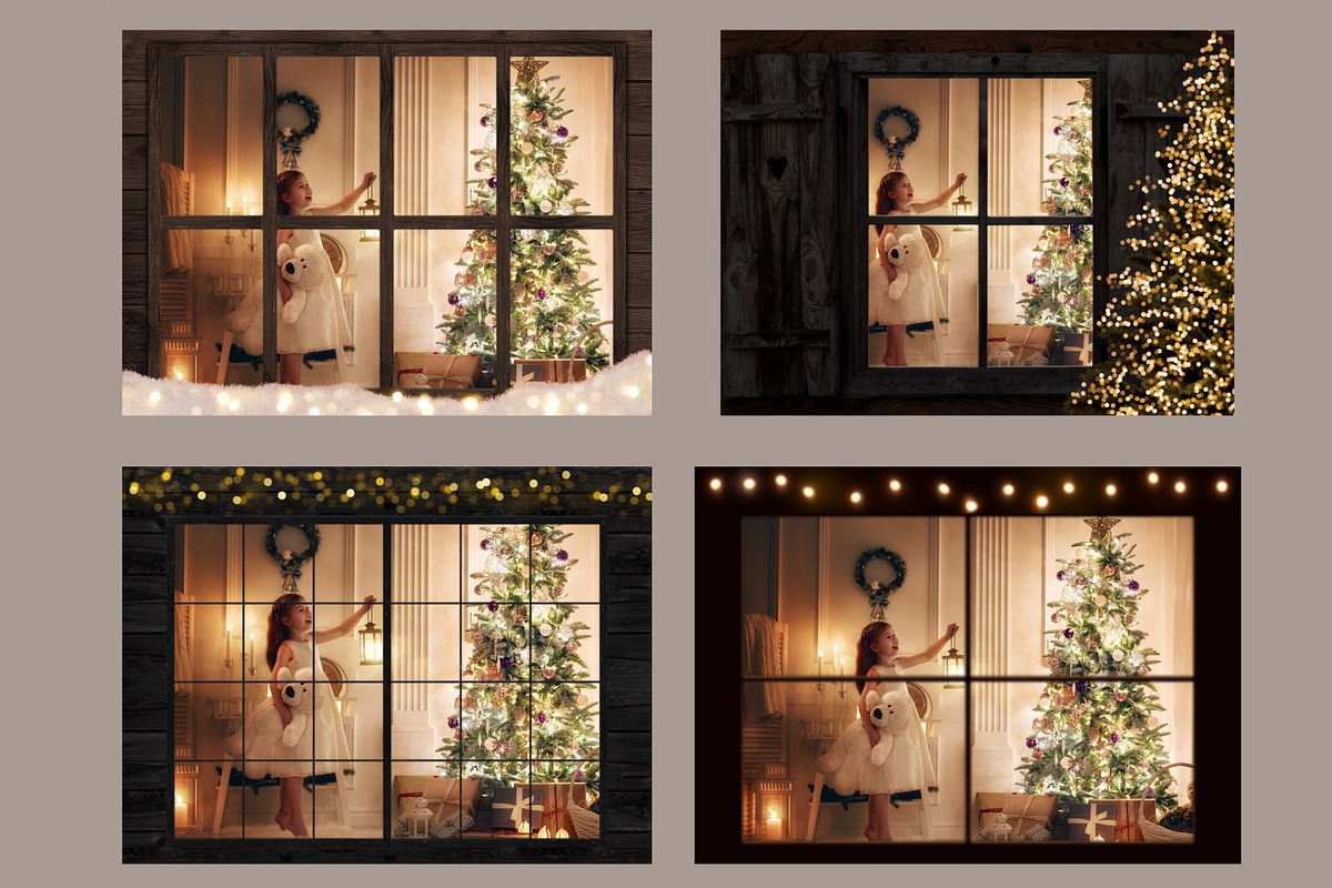 Christmas window and lights overlays, an Object Graphic by Paper Farms (Photo 2 of 7)