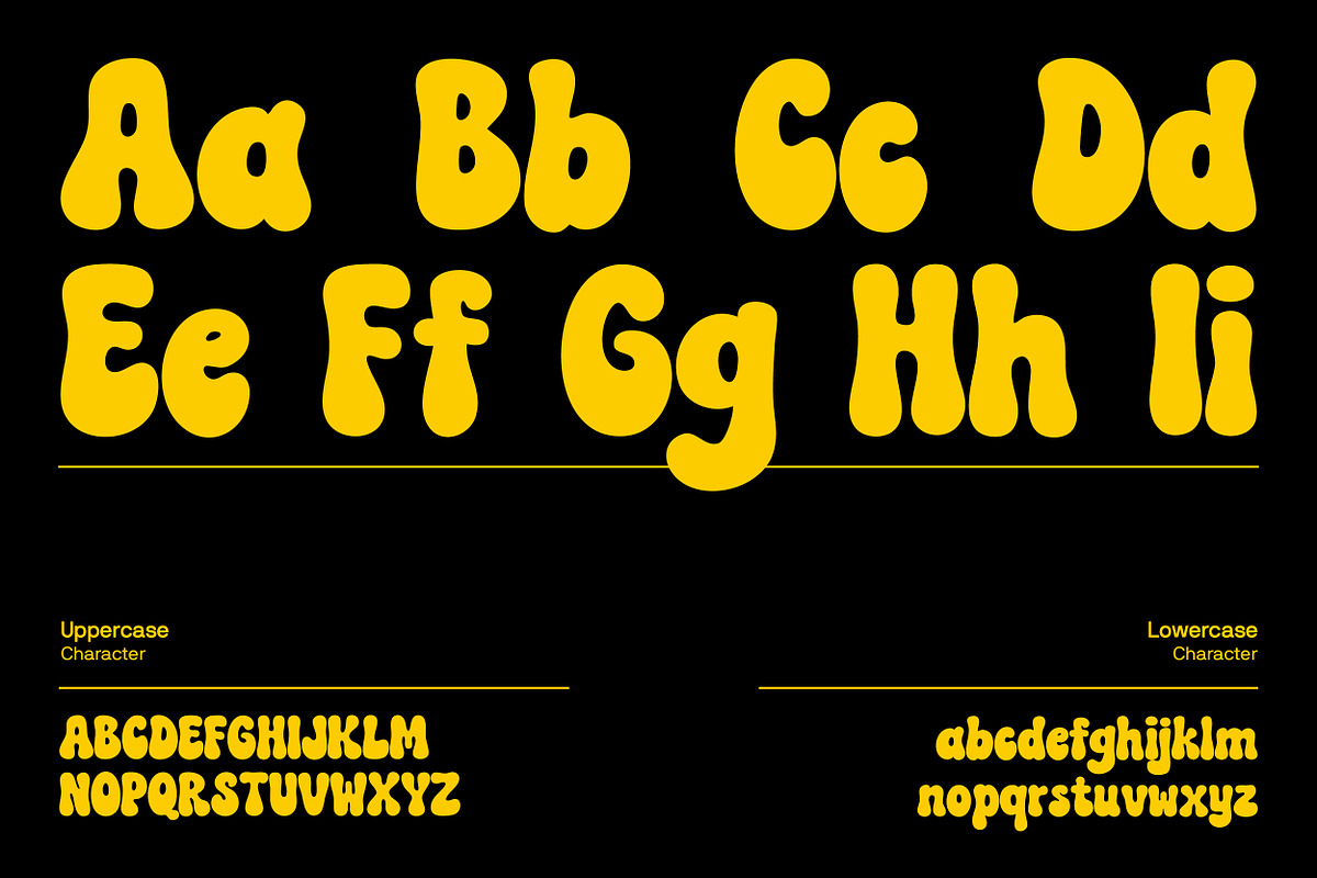 Hoday Font | Retro Bubble Typeface, a Handwritten Font by Koplexs Studio (Photo 10 of 12)