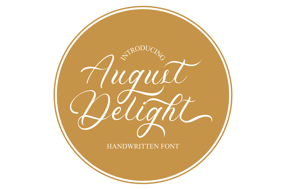August Delight | Handwritten Font, a Handwritten Font by Jackgridden (Photo 1 of 10)