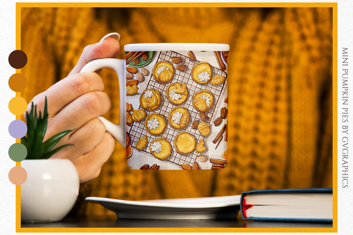 Mini Pumpkin Pies Illustration, a Graphic by GVGraphics (Photo 6 of 9)