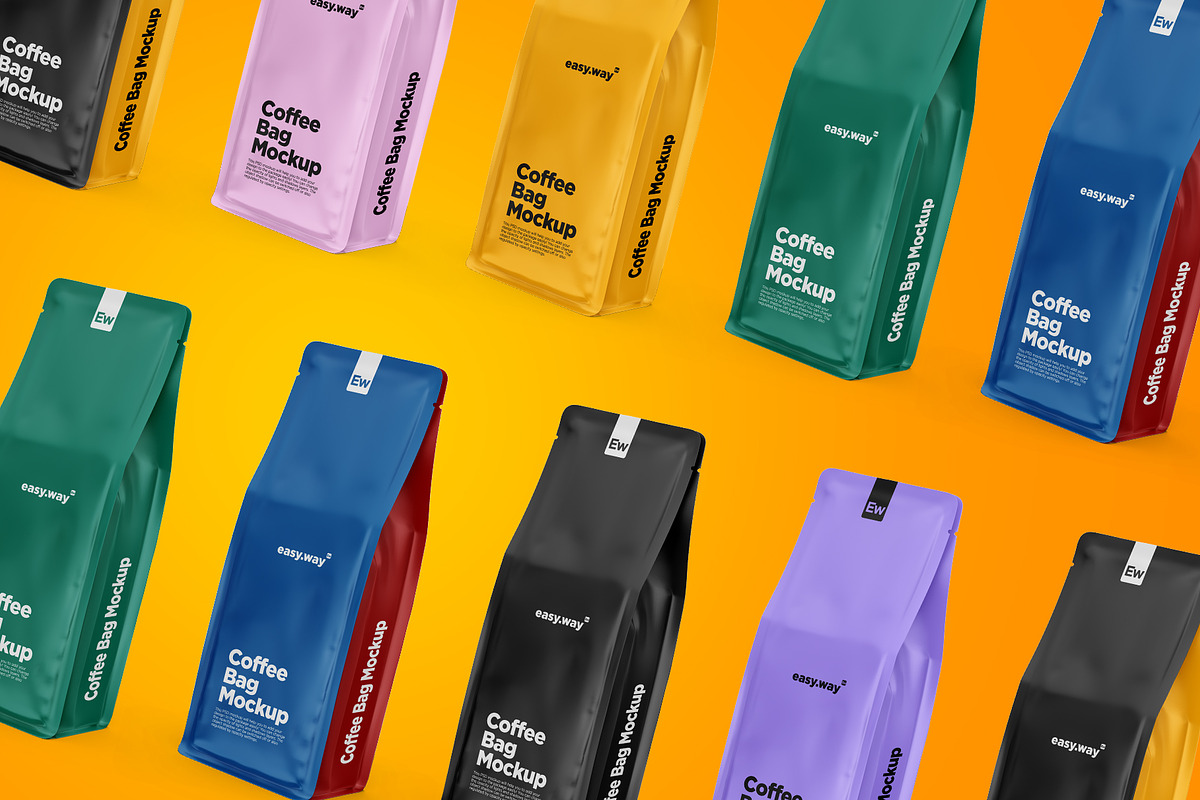 Coffee Bags PSD Mockups, a Packaging Mockup by easy.way (Photo 5 of 7)