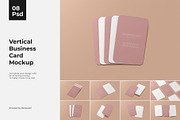 Vertical Business Card Mockup, a Books & Magazine Mockup by Mockup Supper (Thumbnail 1 of 10)
