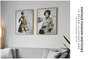 Vintage Fashion Sketches, a Person Illustration by Digital Art Creations (Thumbnail 6 of 7)